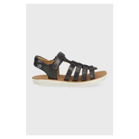 Detské semišové sandále Shoo Pom tmavomodrá farba