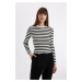 DEFACTO Basic Striped Crew Neck Ribbed Knitwear Sweater