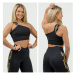 NEBBIA - Fitness podprsenka s vysokou podporou 841 (black-gold) - NEBBIA