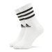 Adidas Ponožky Vysoké Unisex 3-Stripes Cushioned Crew Socks 3 Pairs HT3458 Biela