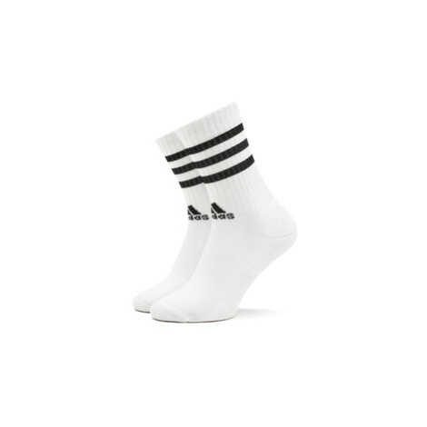 Adidas Ponožky Vysoké Unisex 3-Stripes Cushioned Crew Socks 3 Pairs HT3458 Biela