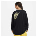 Nike NSW LS TOP GFX DNC Dámske tričko s dlhým rukávom, čierna, veľkosť