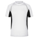 James & Nicholson Pánske funkčné tričko s krátkym rukávom JN391 - Biela / čierna