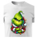 Detské tričko Grinch s ozdobami - skvelé vianočné tričko