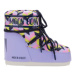 Dámske nízke zimné topánky MOON BOOT MB ICON LOW OPTICAL-JB10 LILAC CYBER LIME