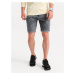 Ombre Men's denim marbled shorts - gray