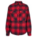 Women's Check Overshirt Navy Blue/Red