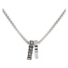 Diesel Náhrdelník Double Pendant Only The Brave DX1168040 Strieborná