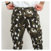 Kalhoty Urban Classics Geometric Camo Stretch Twill Cargo Pants Camo Green/ White