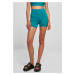 Women's Recycled High Waist Cycle Hot Pants - Watergreen