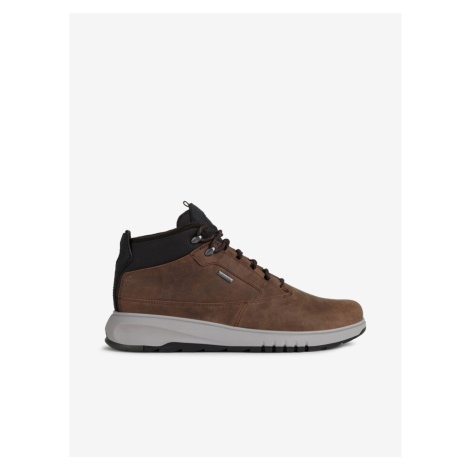 Brown Men's Ankle Leather Shoes Geox Aerantis 4x4 B ABX - Men