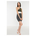 Trendyol Anthracite Color Block Boydcone Knitted Dress