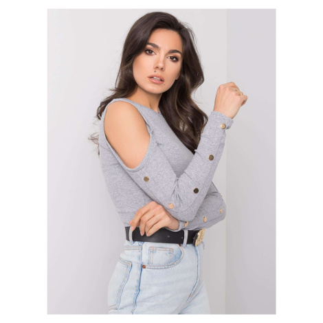 Grey blouse with cutouts