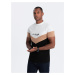 Ombre Men's cotton tricolor t-shirt with logo