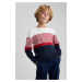 DEFACTO Boy's Crew Neck Knitwear Sweater