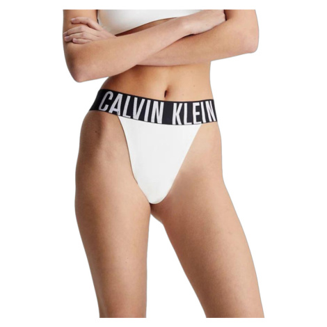 CALVIN KLEIN-HIGH LEG THONG-WHITE Biela