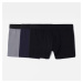 Pánske bavlnené boxerky čierno-sivo-modré 3 ks