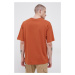 Bavlnené tričko Champion 216548-MS053, oranžová farba, s nášivkou