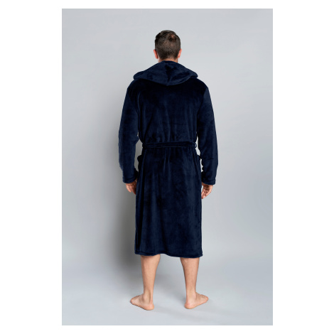 Long sleeve Mimas bathrobe - navy blue Italian Fashion