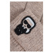 Rukavice Karl Lagerfeld K/Ikonik Patch Knit Glove Hnedá