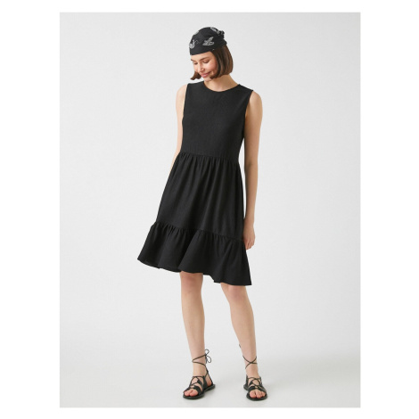 Koton Halter Neck Midi Pleated Casual Dress