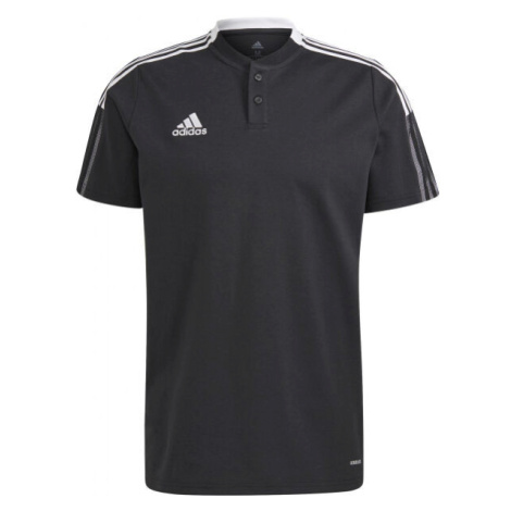 adidas TIRO21 POLO Pánske futbalové tričko, čierna, veľkosť
