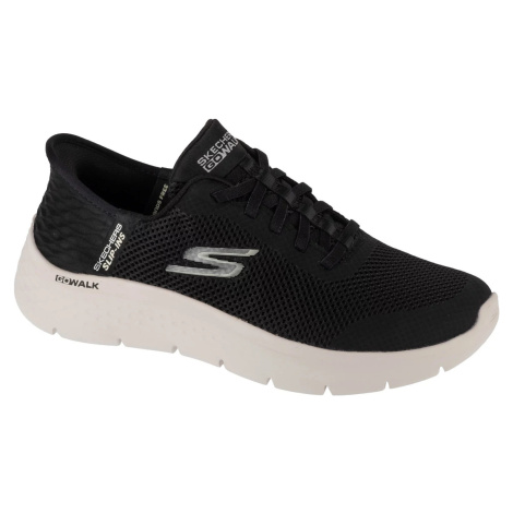 Bielo-čierne dámske športové tenisky Skechers Slip-Ins: GO WALK Flex - Grand Entry 124836-BKW