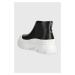 Topánky chelsea Karl Lagerfeld TREKKA MAX dámske, čierna farba, na platforme, KL43530