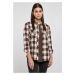 Ladies Turnup Checked Flanell Shirt Pink/Brown