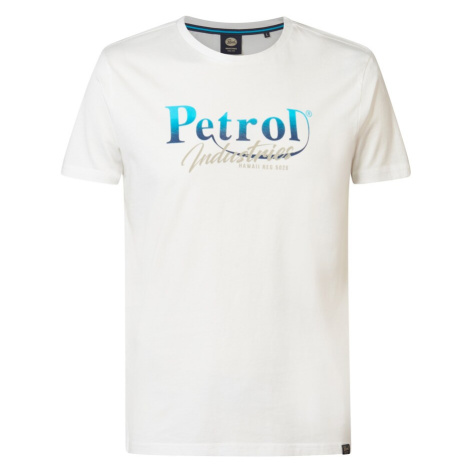 Petrol Industries Tričko  béžová / modrá / vodová / biela