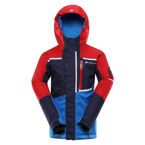 Kids ski jacket with membrane ALPINE PRO MELEFO dk.red