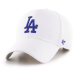 Čiapka 47brand MLB Los Angeles Dodgers biela farba, s nášivkou, B-MVP12WBV-WHC