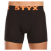 5PACK pánske boxerky Styx long športová guma čierné (5U9602)