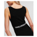 Šaty Karl Lagerfeld Sleeveless Rib Knit Dress Black