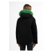 MYMO Zimná bunda  zelená / čierna