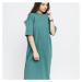 Urban Classics Ladies Organic Oversized Slit Tee Dress Green