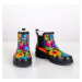 Folkstar Wellingtons Short Lowicki Black/Flowers