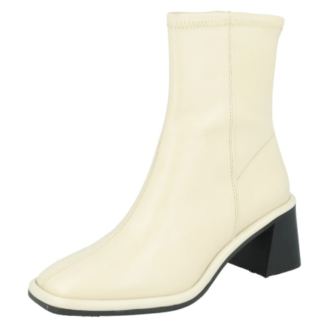 River Island Členkové čižmy 'BLOCK HEEL ZIP SOCK BOOT'  nebielená / čierna