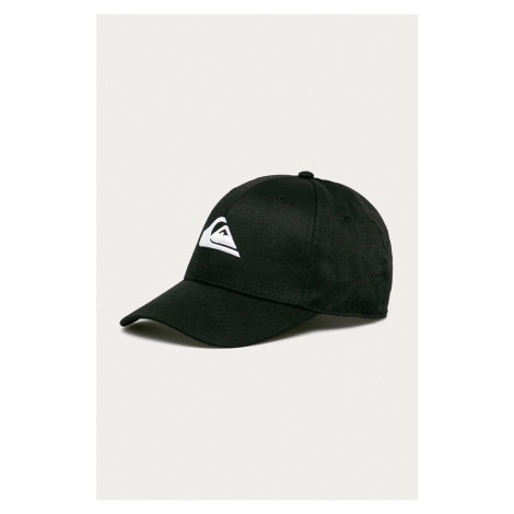 Detská baseballová čiapka Quiksilver čierna farba, s nášivkou