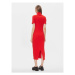 Tommy Hilfiger Úpletové šaty WW0WW40986 Červená Slim Fit