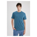 DEFACTO New Regular Fit Crew Neck Short Sleeve 100% Cotton Basic Plain T-Shirt