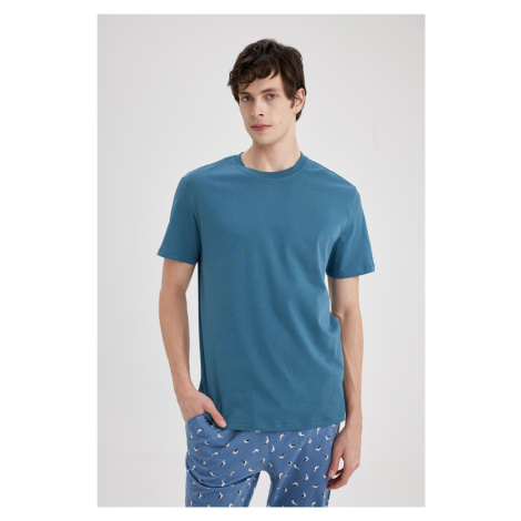 DEFACTO New Regular Fit Crew Neck Short Sleeve 100% Cotton Basic T-Shirt