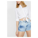 Koton Women's Mixed Normal Waist Jean Shorts with Pocket Detail