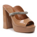 Kurt Geiger Šľapky Duke Platform Peep Toe 9559248309 Hnedá