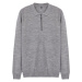 Trendyol Grey Slim Fit Crew Neck Textured Knitwear Sweater