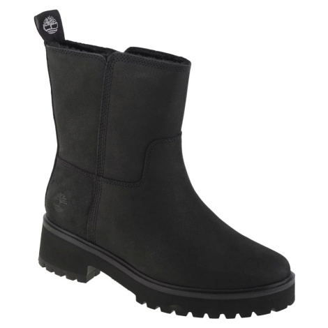 Čierne dámske kožené nízke čižmy Timberland Carnaby Cool Wrmpullon WR TB1A5NS3015