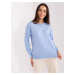 Light blue classic sweater with cuffs