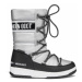 Dievčenské vysoké zimné topánky MOON BOOT Girl Quilted WP silver black