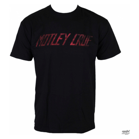 Tričko metal ROCK OFF Mötley Crüe Distressed Logo Čierna viacfarebná