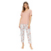 LEVEZA (M-Max) Dámske pyžamo Megan1310 1-ružová